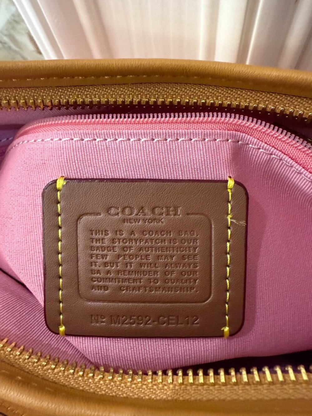 NWT Coach Gold/Powder Pink Laurel Shoulder Bag With Charms CEL12 - Picture 8 of 8